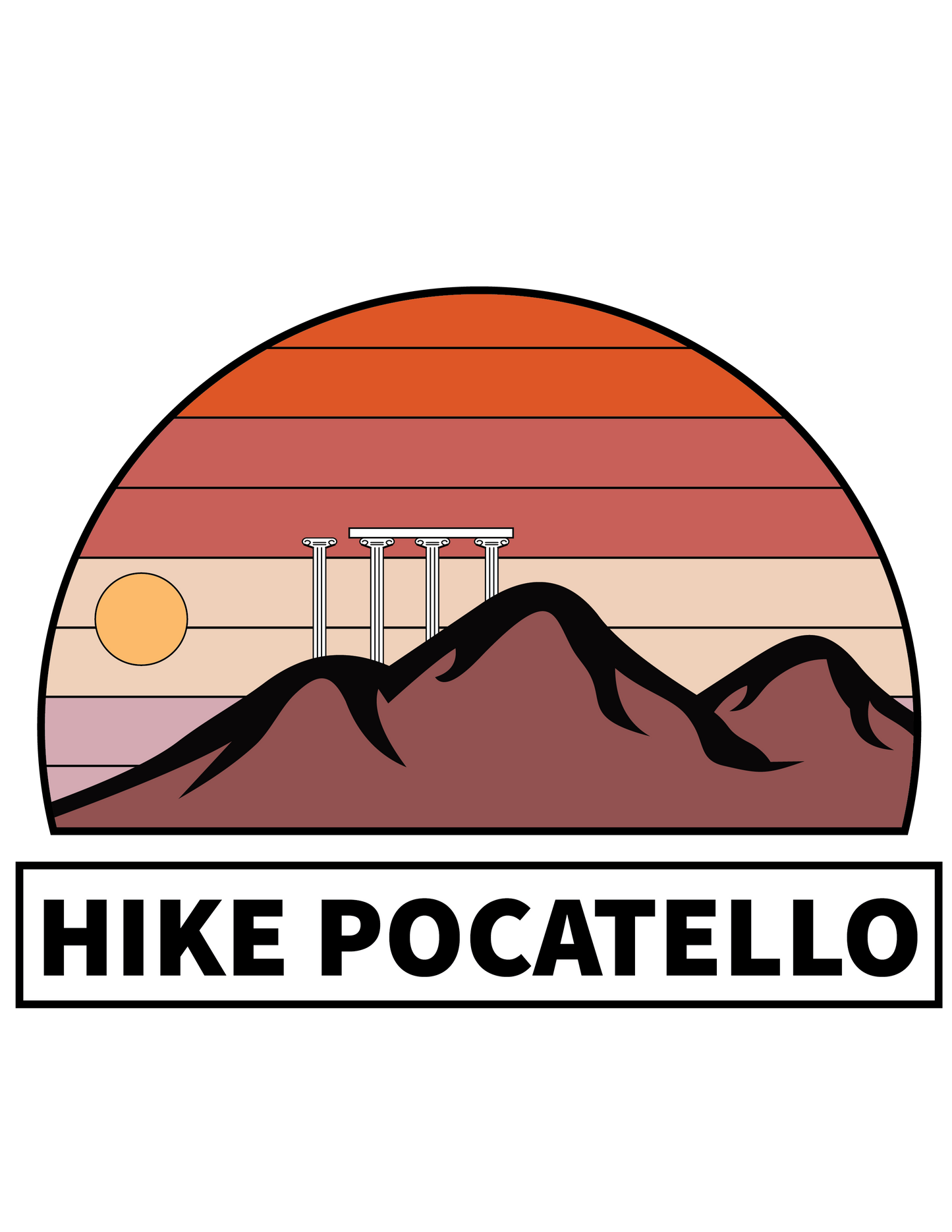 Hike Pocatello Stickers - Set of 4 Unique Stickers